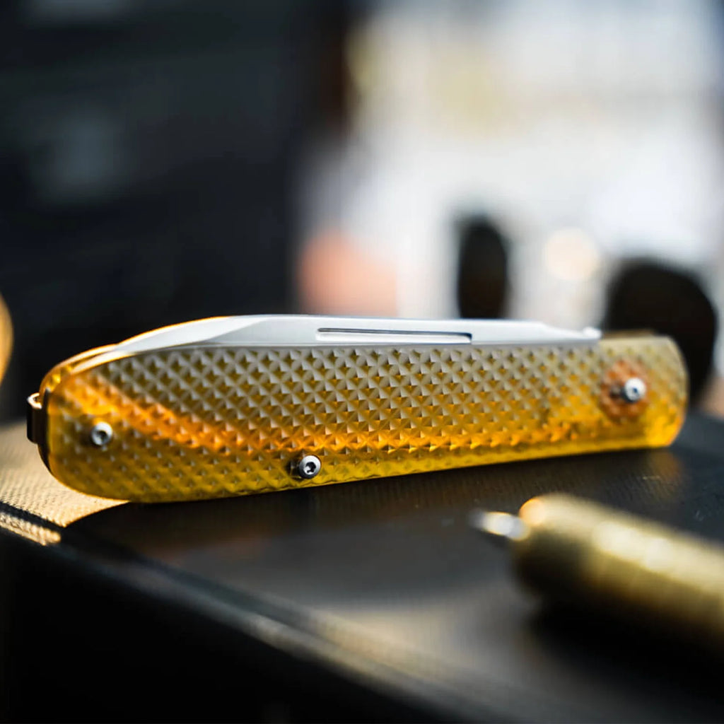 Boker Coffin Ultem, Denim or Jute Micarta Magnacut